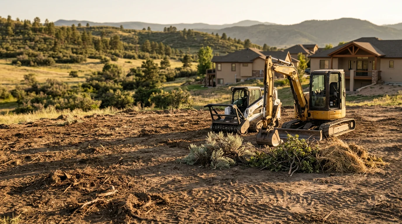 Cleared residential lot ready for construction in Douglas County